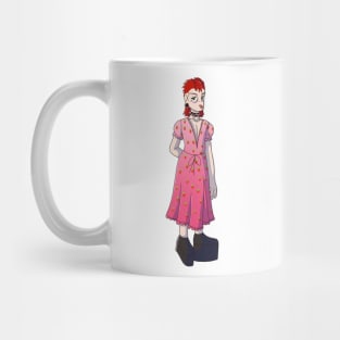 Punker in strawberry dress Mug